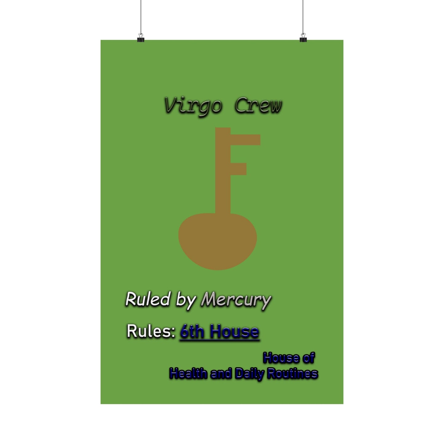 Virgo Sigil Crest Matte Poster (A New Take on the Virgo Symbol)