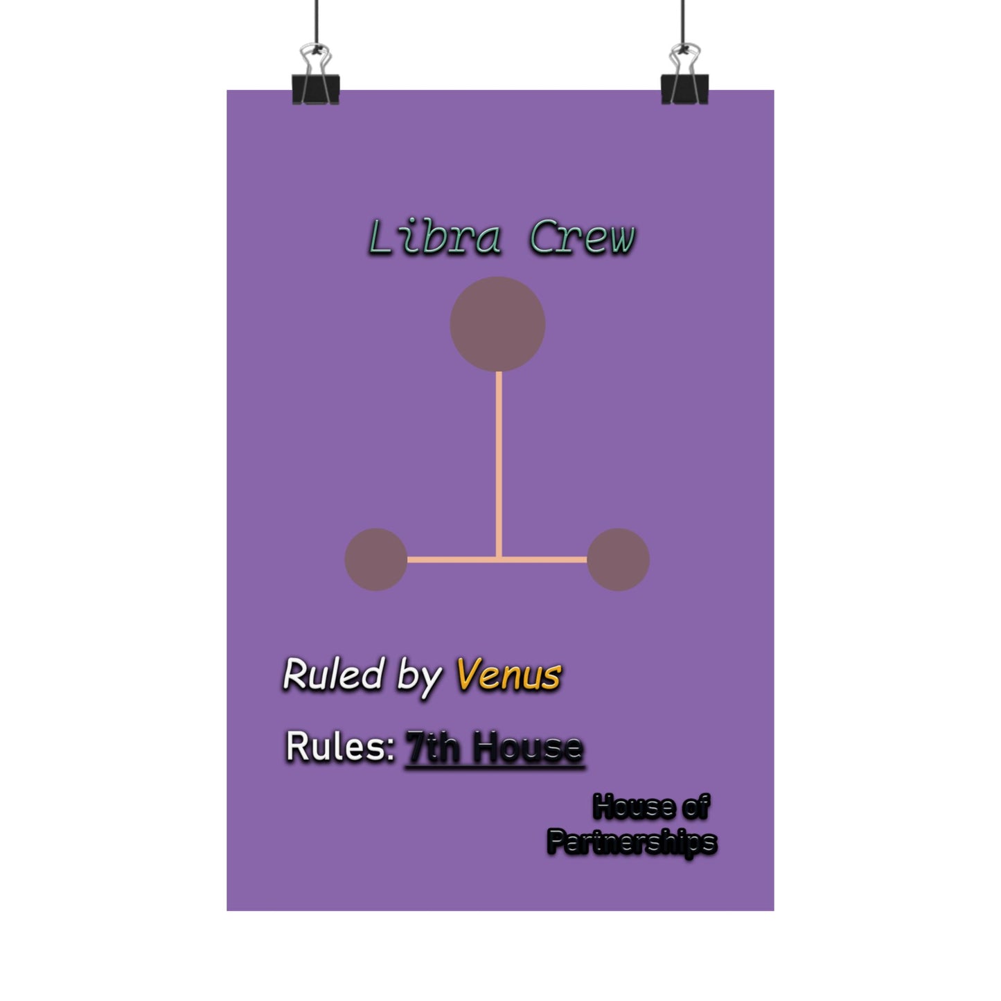 Libra Sigil Crest Matte Poster (A New Take on the Libra Symbol)