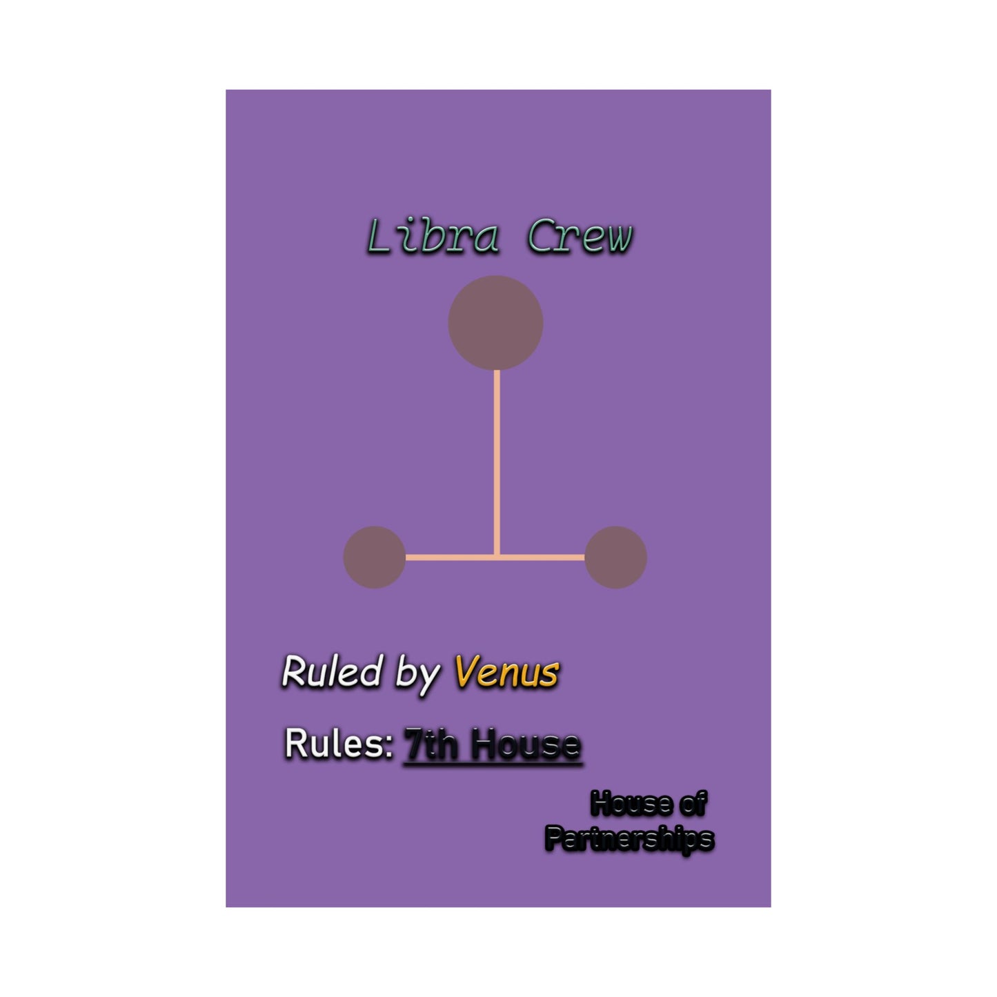 Libra Sigil Crest Matte Poster (A New Take on the Libra Symbol)