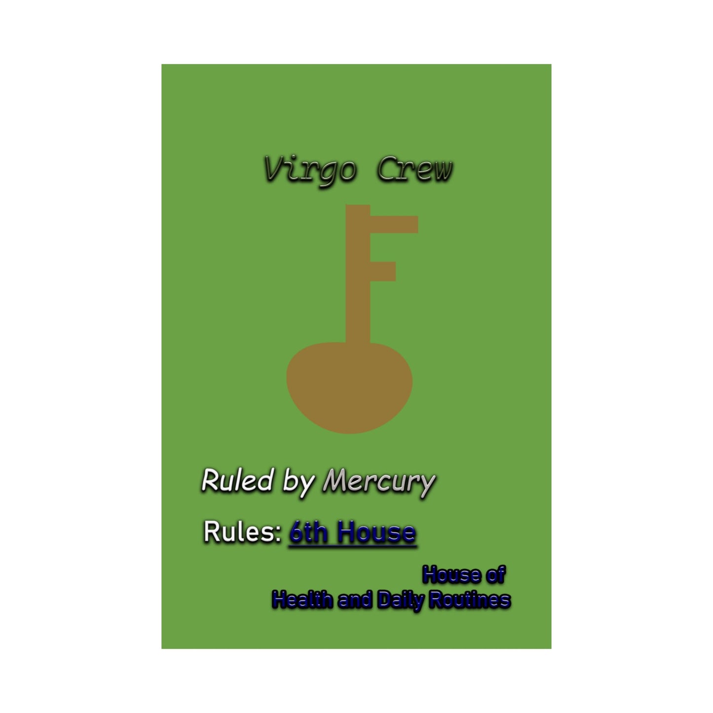 Virgo Sigil Crest Matte Poster (A New Take on the Virgo Symbol)