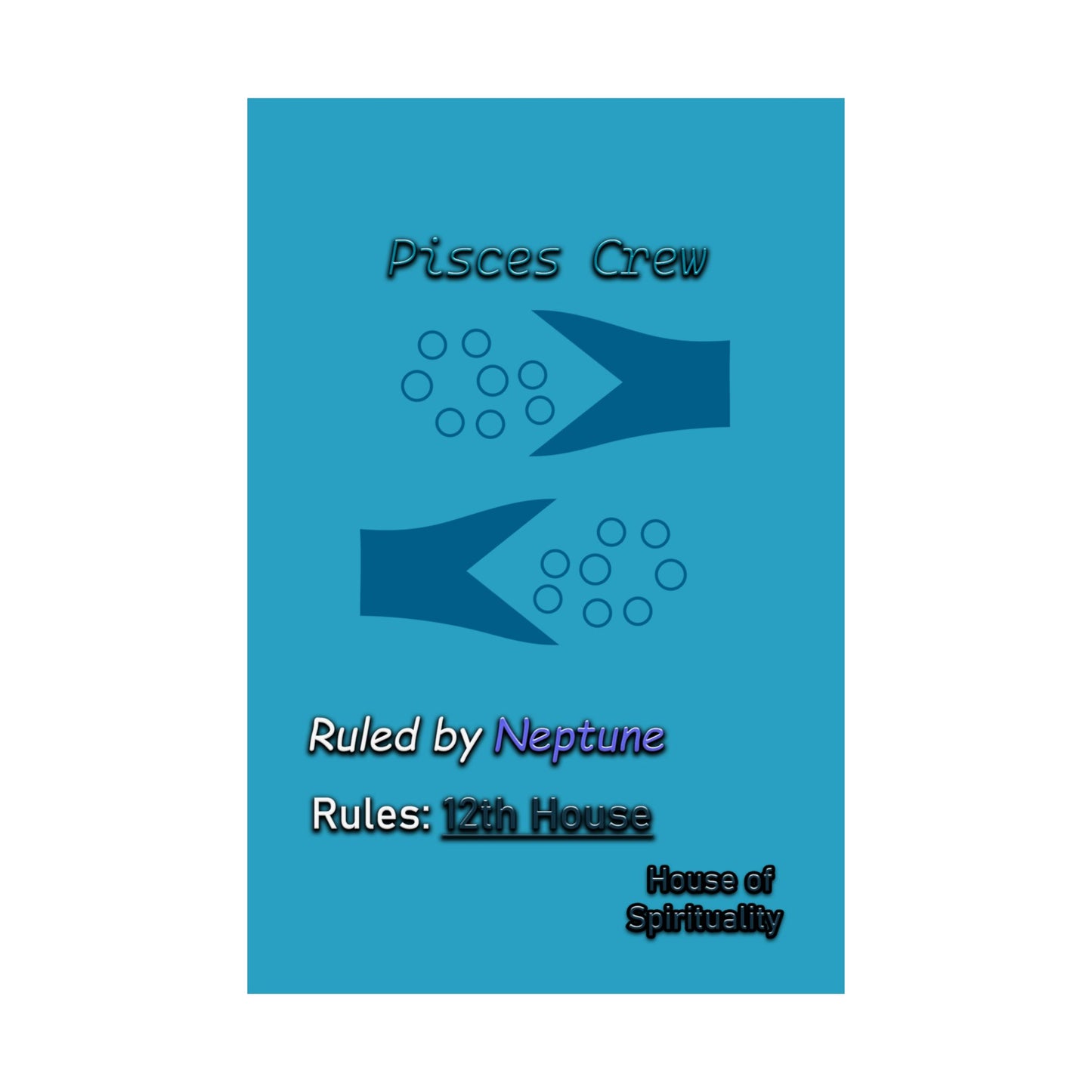 Pisces Sigil Crest Matte Poster (A New Take on the Pisces Symbol)