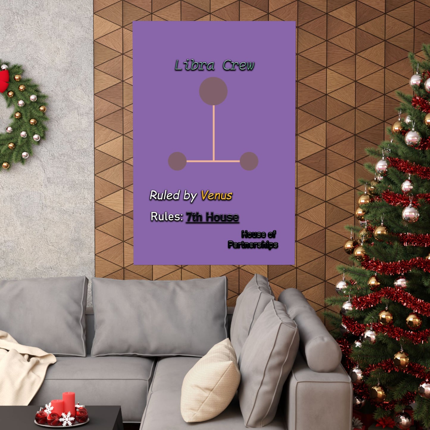 Libra Sigil Crest Matte Poster (A New Take on the Libra Symbol)