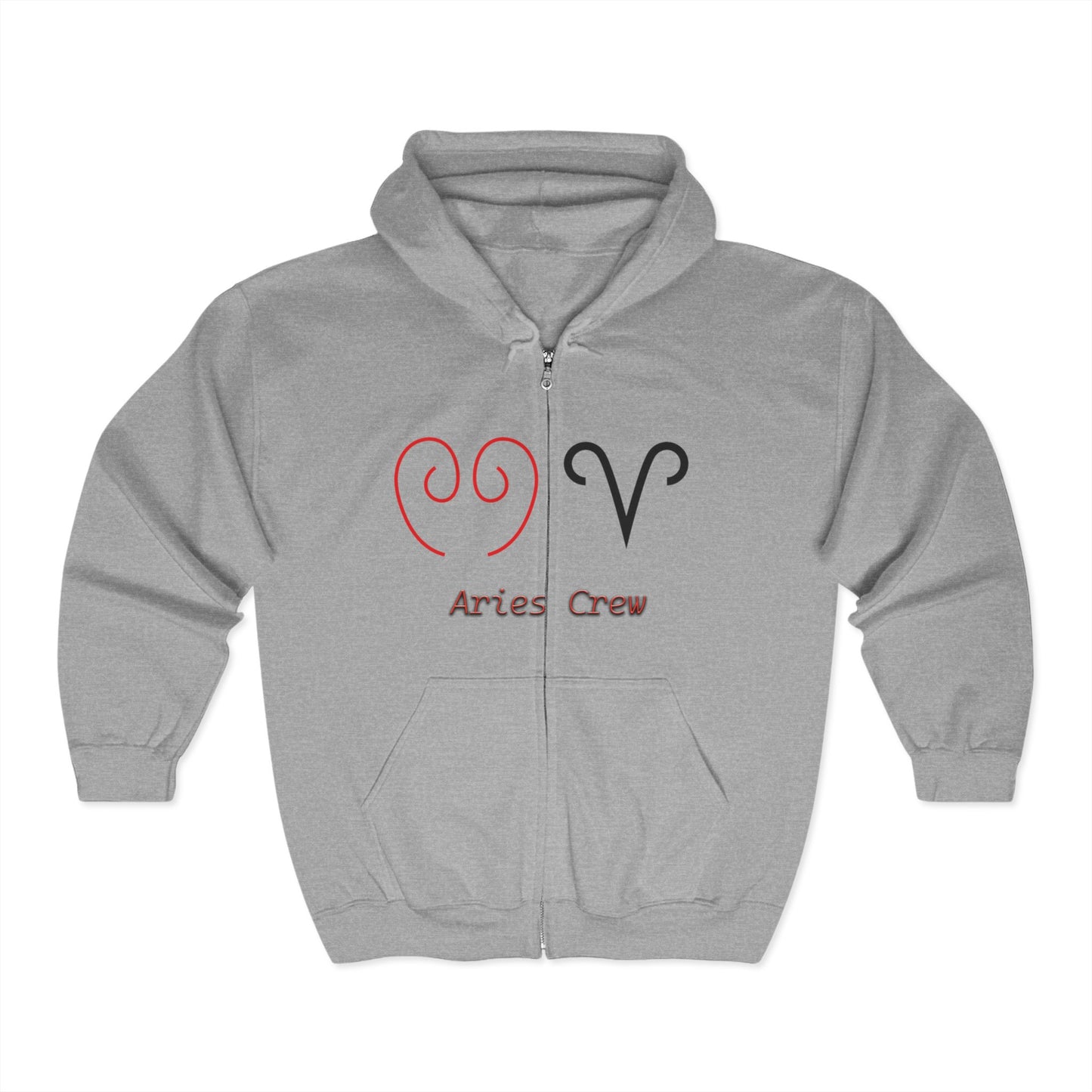 Modern vs Traditional Aries Symbol Zip Hooded Sweatshirt