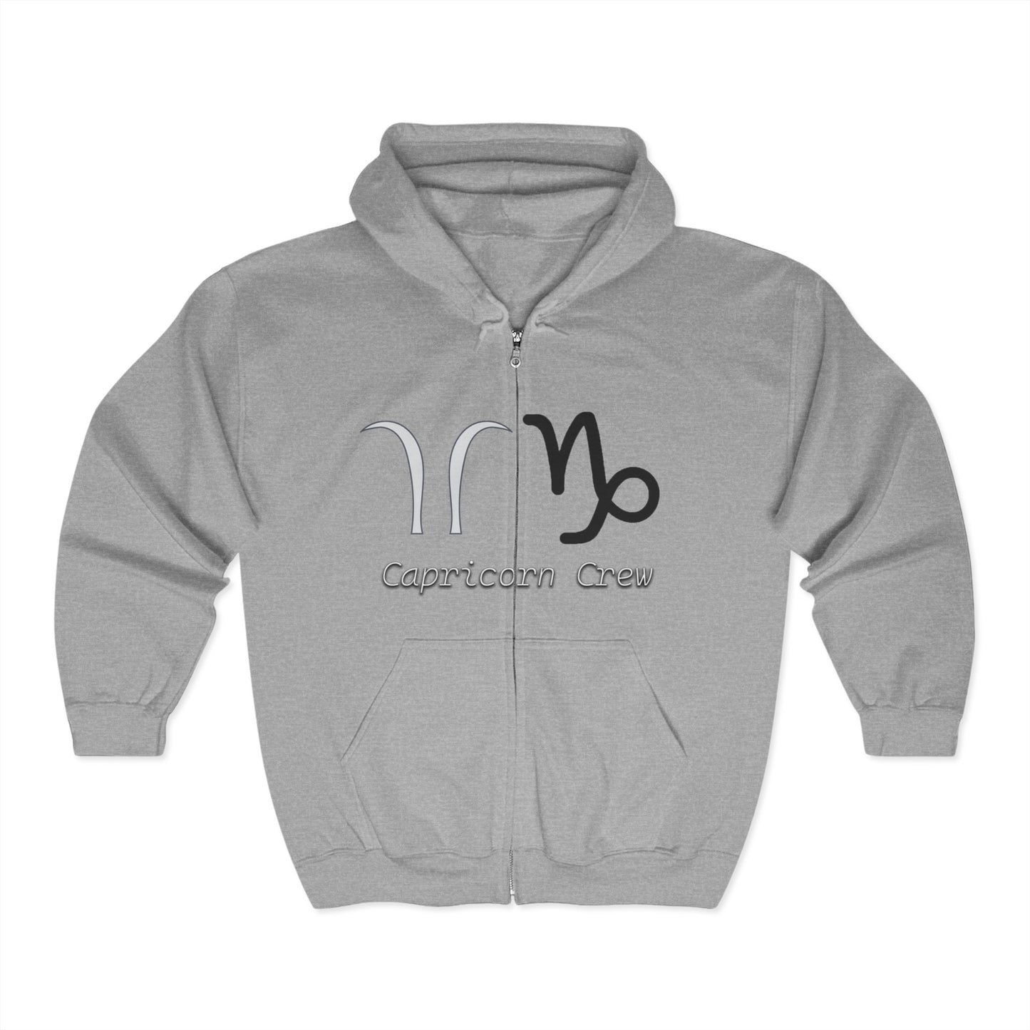 Modern vs Traditional Capricorn Symbol Zip Hooded Sweatshirt