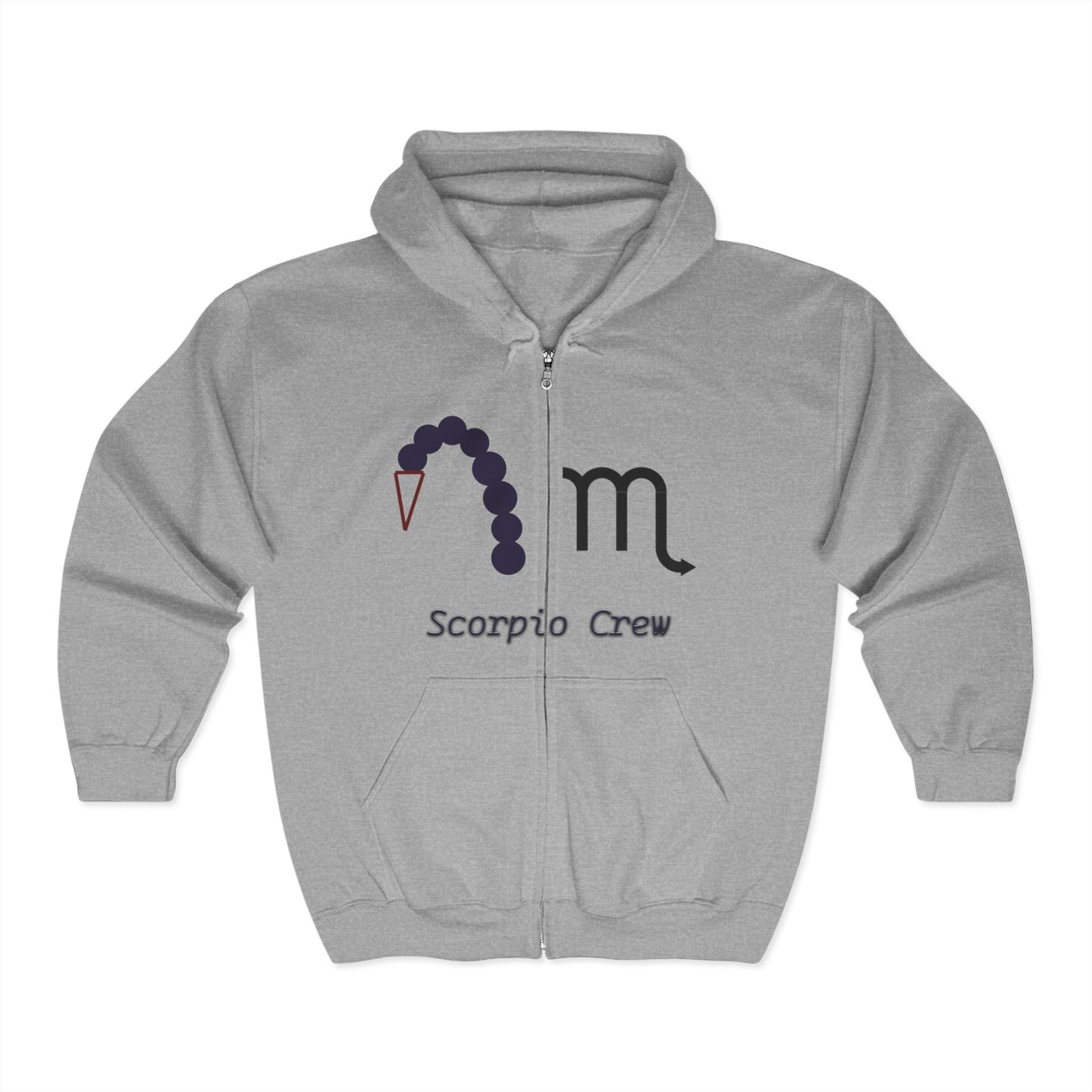 Modern vs Traditional Scorpio Symbol Zip Hooded Sweatshirt