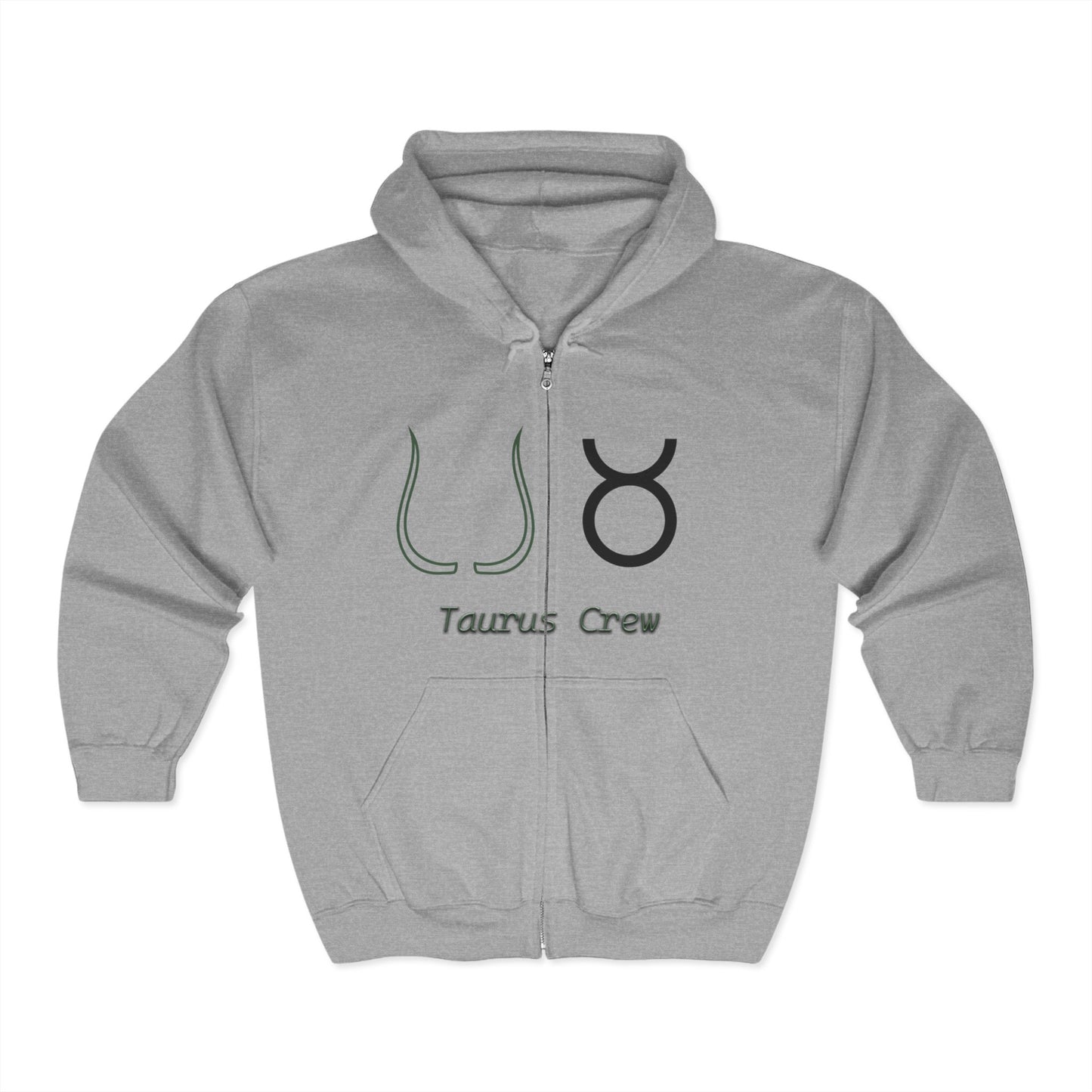 Modern vs Traditional Taurus Symbol Zip Hooded Sweatshirt