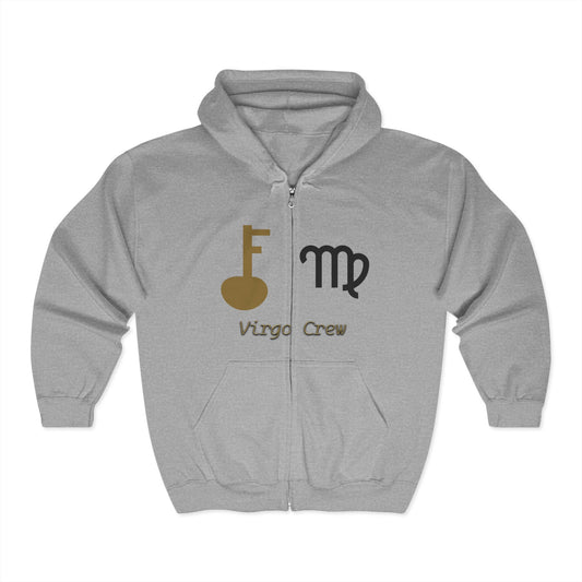 Modern vs Traditional Virgo Symbol Zip Hooded Sweatshirt