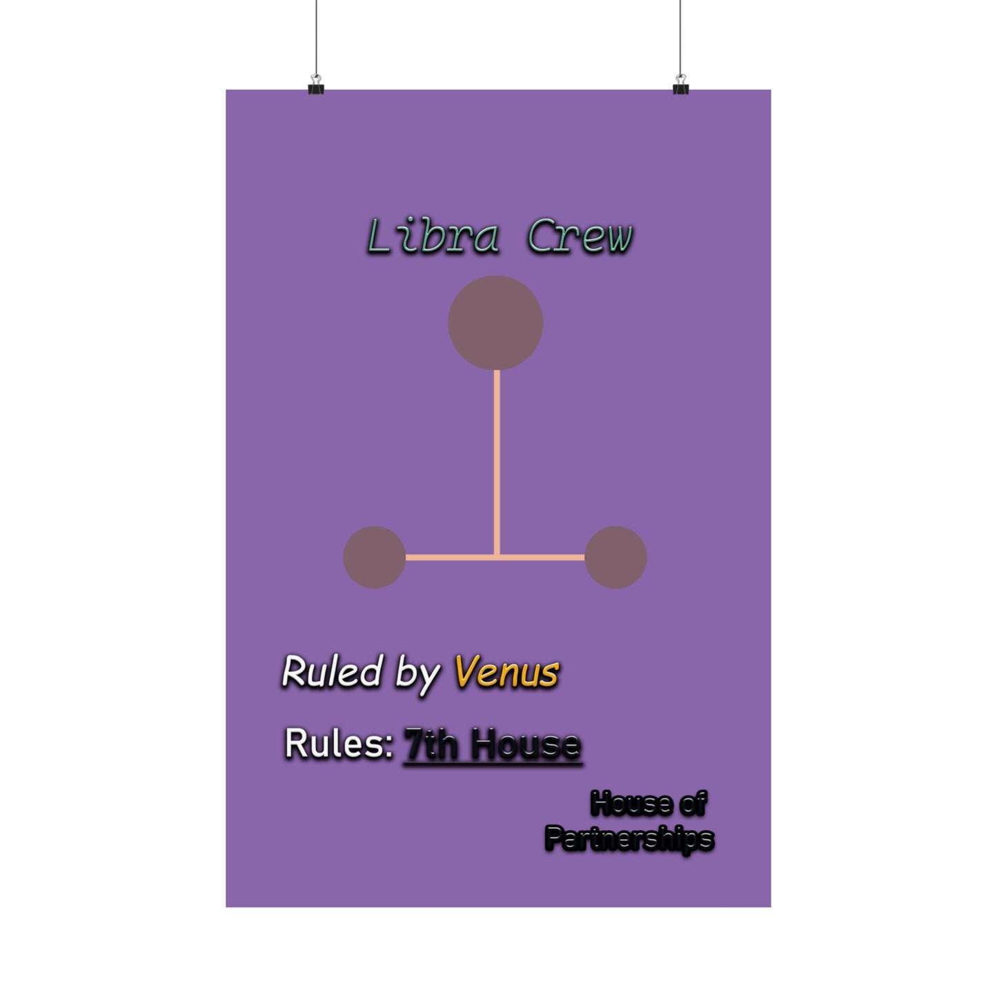 Libra Sigil Crest Matte Poster (A New Take on the Libra Symbol)