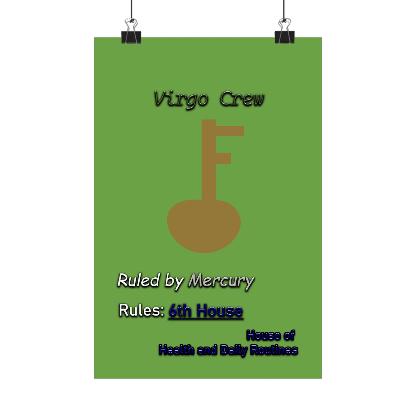 Virgo Sigil Crest Matte Poster (A New Take on the Virgo Symbol)